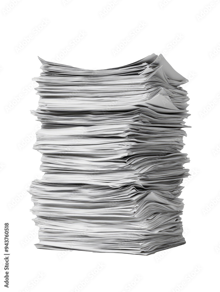 A Large Stack of White Paper Sheets A Large Stack of White Paper Sheets