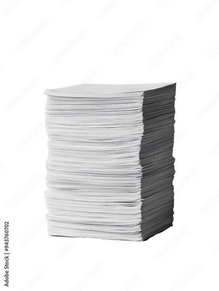 A Stack of White Paper Sheets on a Gray Surface A Stack of White Paper Sheets on a Gray Surface