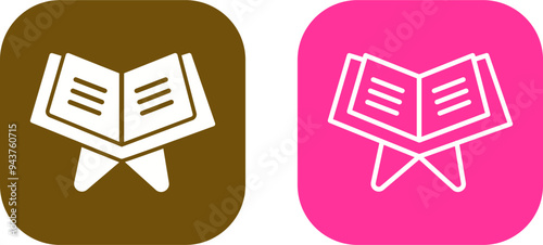 Reading Holy Book Vector Icon