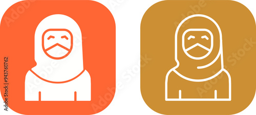 Woman with Niqab Vector Icon