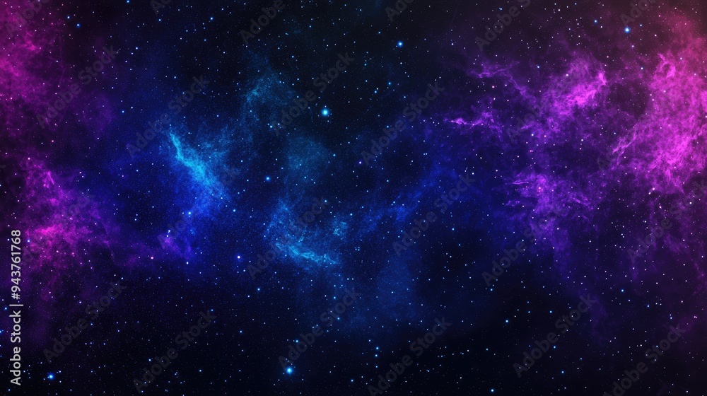 Purple and blue stars in a space background Purple and blue stars in a space background