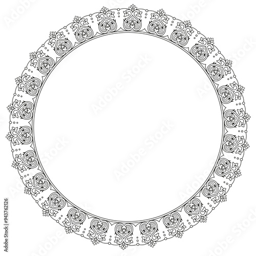 Cute lace mandala frame