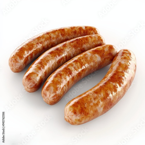 Close Up of Four Delicious Grilled Sausages.