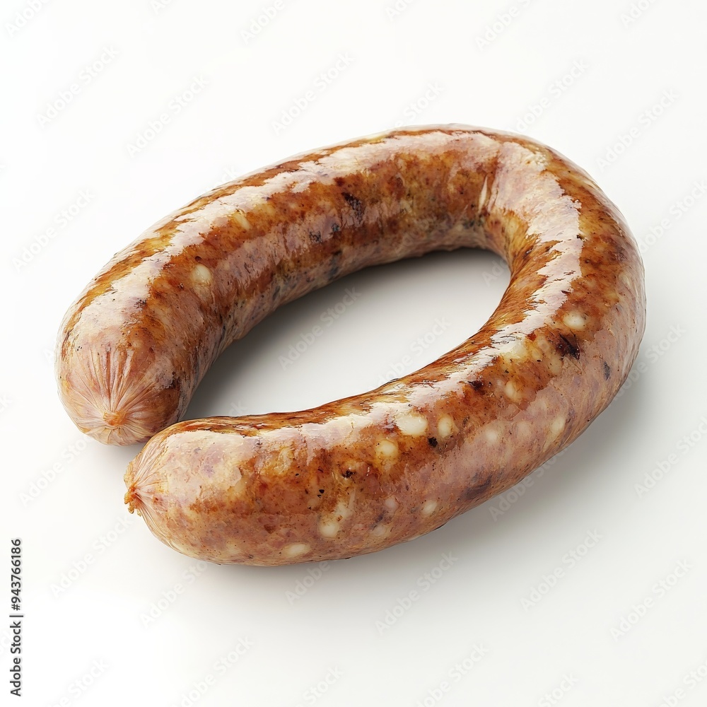 Grilled Sausage Isolated on White Background. Grilled Sausage Isolated on White Background.