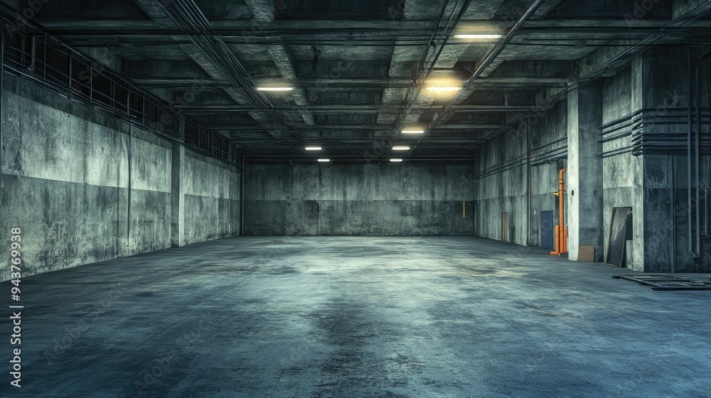 Evoking an Ambiance of Empty Warehouse with Dramatic Lighting Evoking an Ambiance of Empty Warehouse with Dramatic Lighting