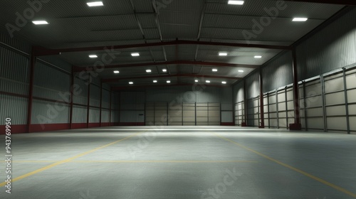 Evoking an Ambiance of Empty Warehouse with Dramatic Lighting