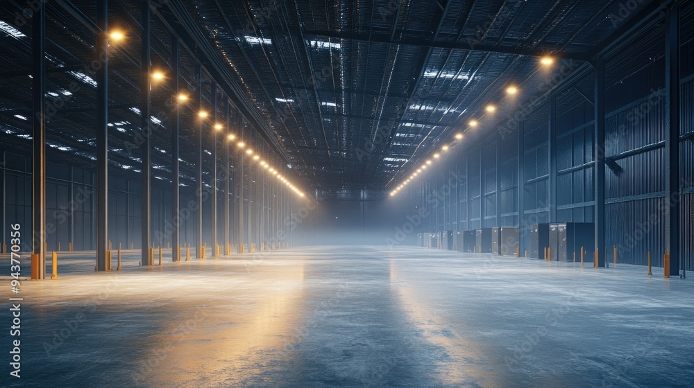 Evoking an Ambiance of Empty Warehouse with Dramatic Lighting Evoking an Ambiance of Empty Warehouse with Dramatic Lighting