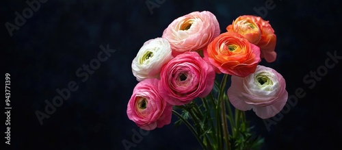 Ranunculus flower bouquet. ...