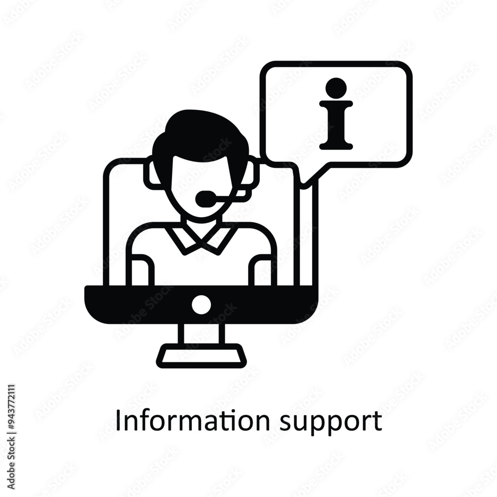 Information Support Vector solid icon design illustration. insurance symbol on white background EPS 10 File . Information Support Vector solid icon design illustration. insurance symbol on white background EPS 10 File .