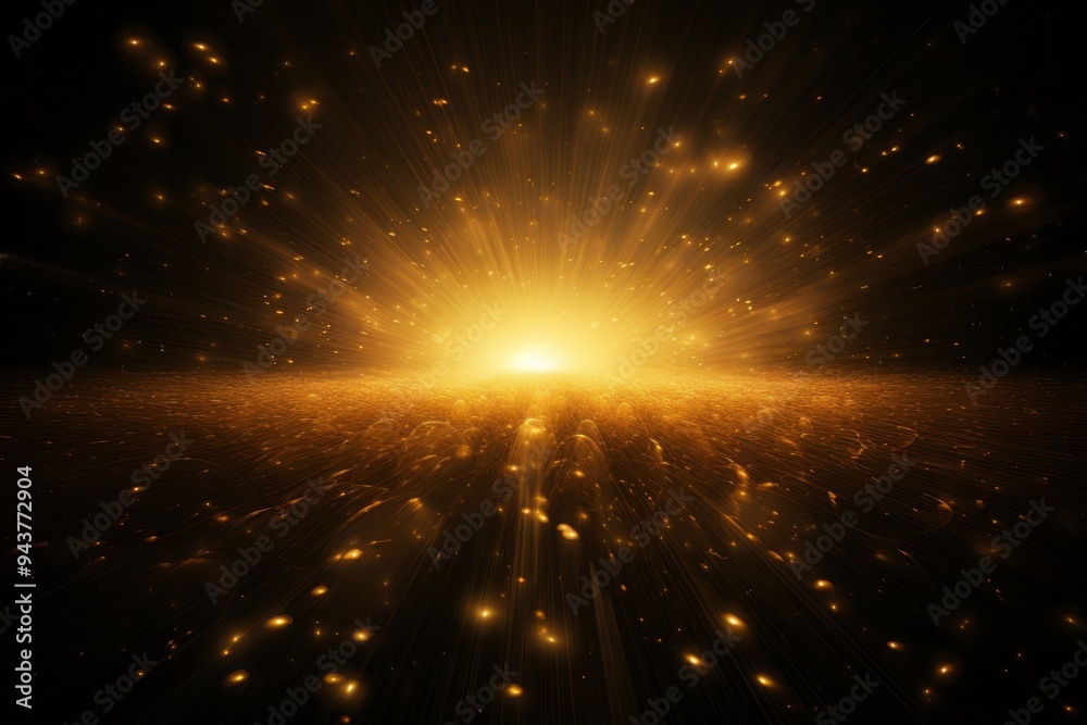 Abstract Art: Golden Light and Cosmic Energy Abstract Art: Golden Light and Cosmic Energy