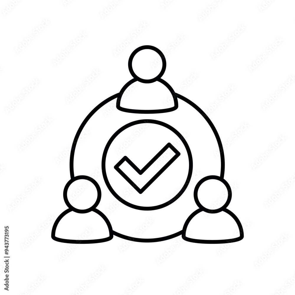 Team icon. teamwork icon linear.