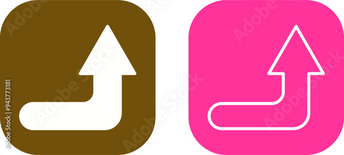 Turn Up Vector Icon