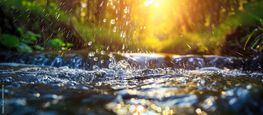 A spring providing drinking water a natural source to satisfy your thirst during a journey Background with copyspace for text or inscriptions A spring providing drinking water a natural source to satisfy your thirst during a journey Background with copyspace for text or inscriptions