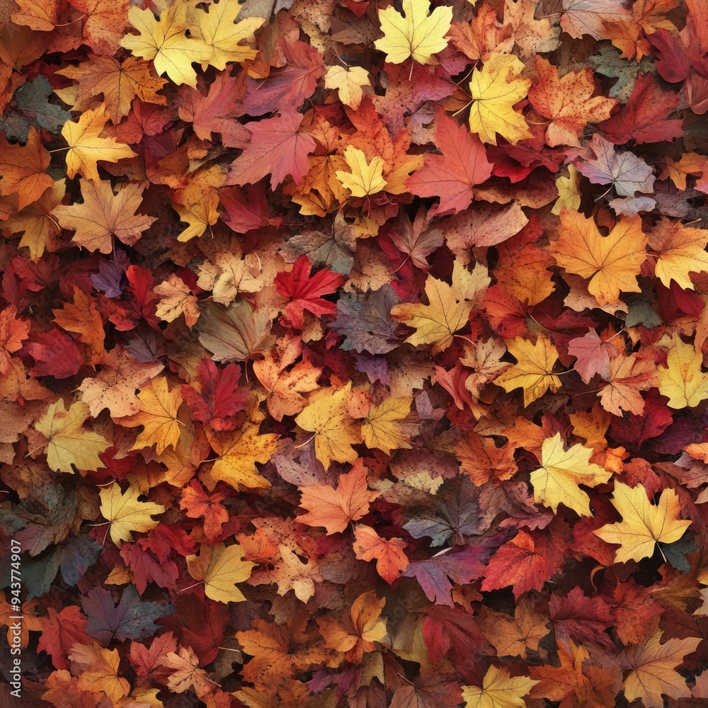 A carpet of colorful autumn leaves A carpet of colorful autumn leaves