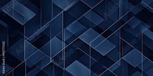 Geometric dark blue background .