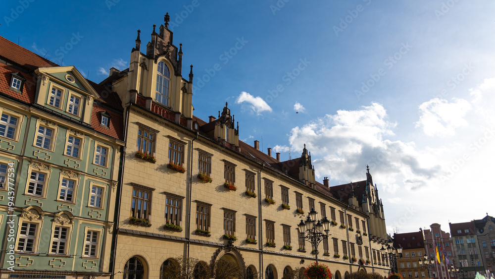 Fototapeta premium Cityscape panorama of the Old Town, Wroclaw, Poland