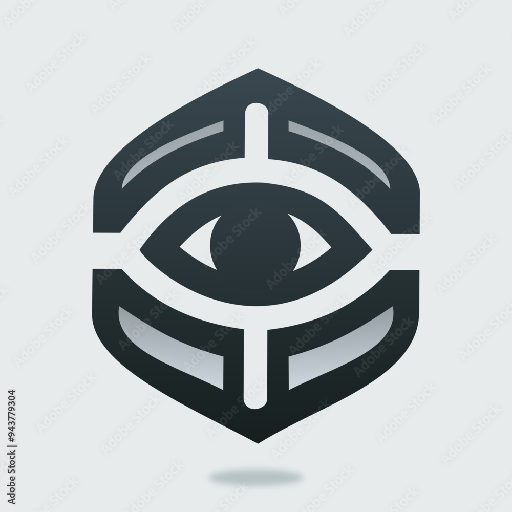 Minimalist and Elegant Logo Set: Eye Shape and Geometric Circles Vector Design Minimalist and Elegant Logo Set: Eye Shape and Geometric Circles Vector Design