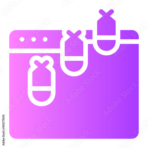 cyber attack gradient icon