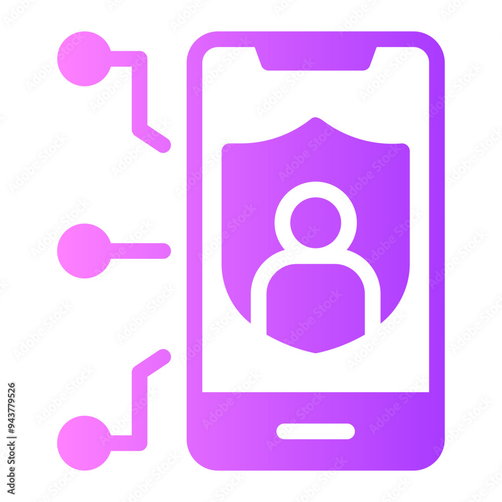 mobile phone gradient icon mobile phone gradient icon
