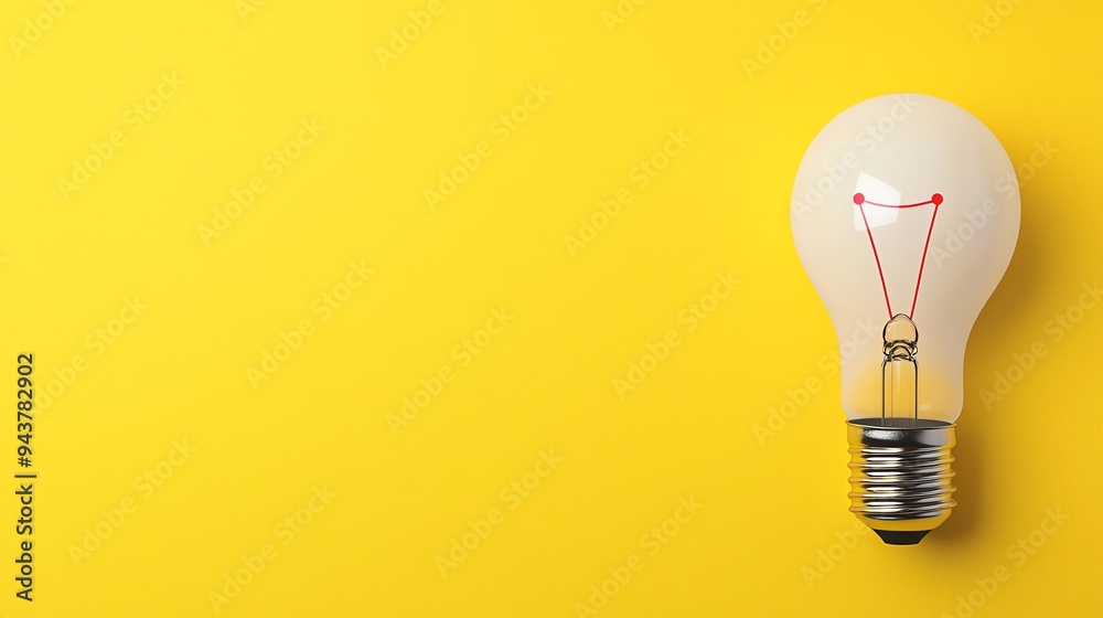 Light bulb with target, focused ideas driving growth, flat design illustration Light bulb with target, focused ideas driving growth, flat design illustration