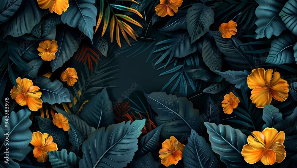 flowers and leaves background flowers and leaves background