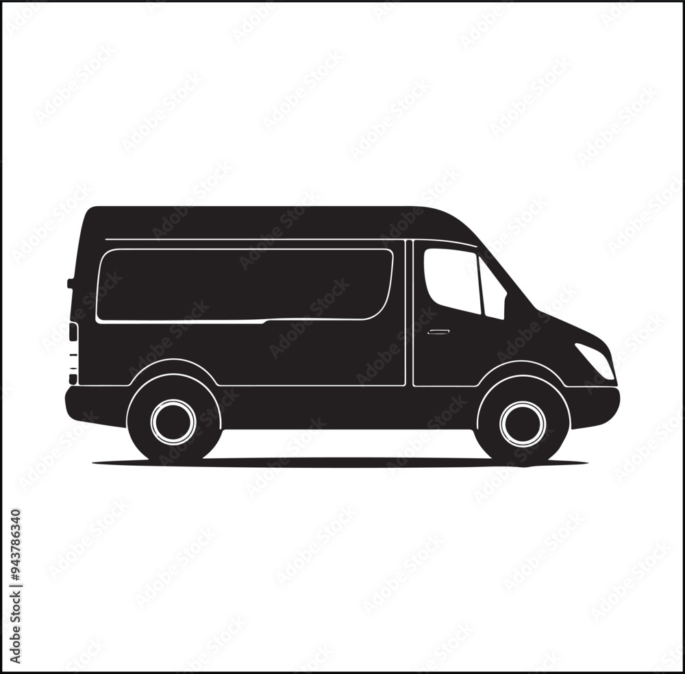 mini Bus silhouette vector Design automobile mini Bus silhouette vector Design automobile