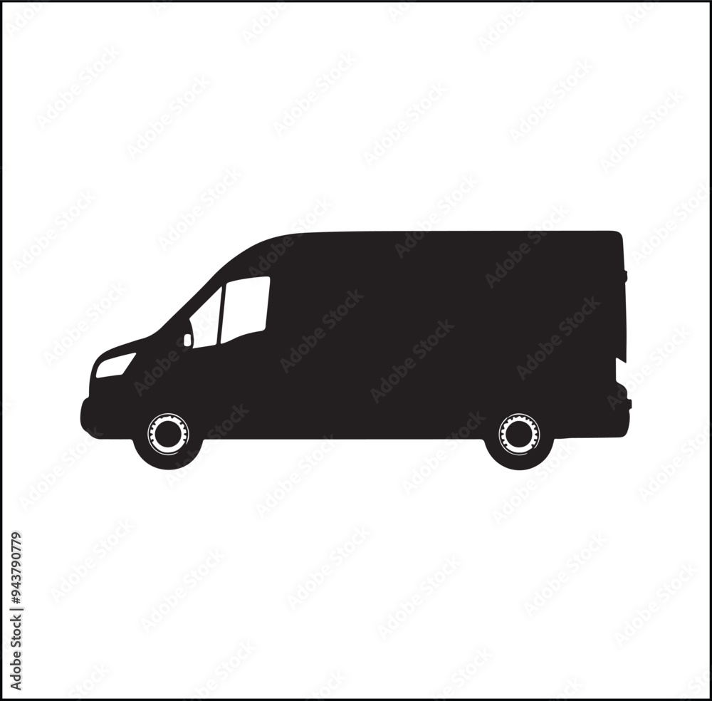 mini Bus silhouette vector Design mini Bus silhouette vector Design