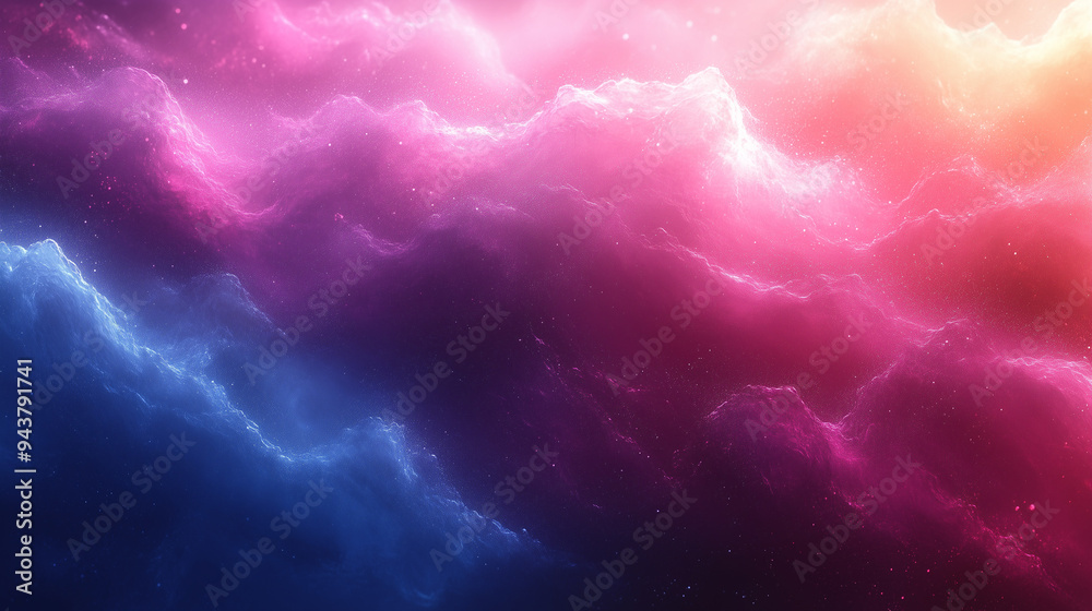 Dreamy pink and blue clouds in the sky, soft and ethereal atmosphere Dreamy pink and blue clouds in the sky, soft and ethereal atmosphere