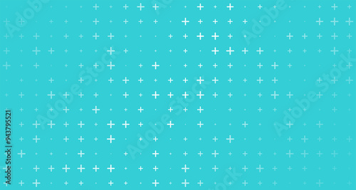 Blue mathematical background with plus symbols. Random plus symbol pattern.