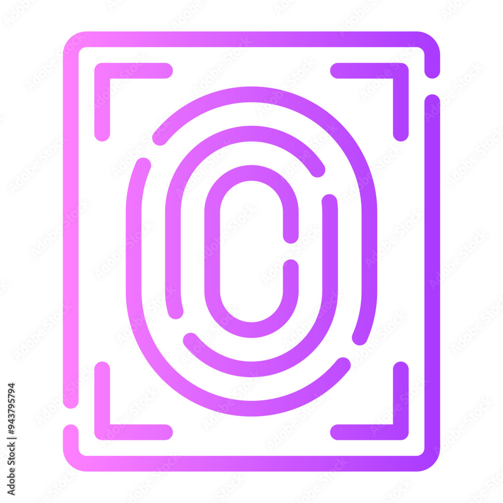 fingerprint scan gradient icon fingerprint scan gradient icon