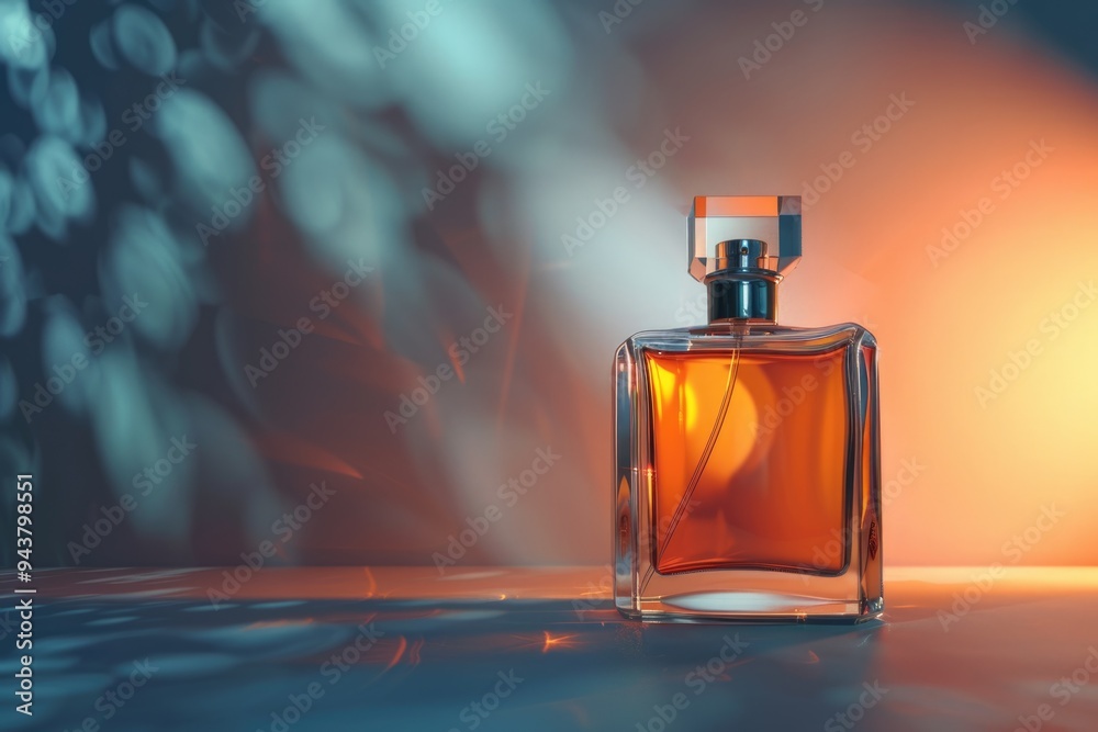Luxury mens perfume bottle on color background with space. Luxury mens perfume bottle on color background with space.
