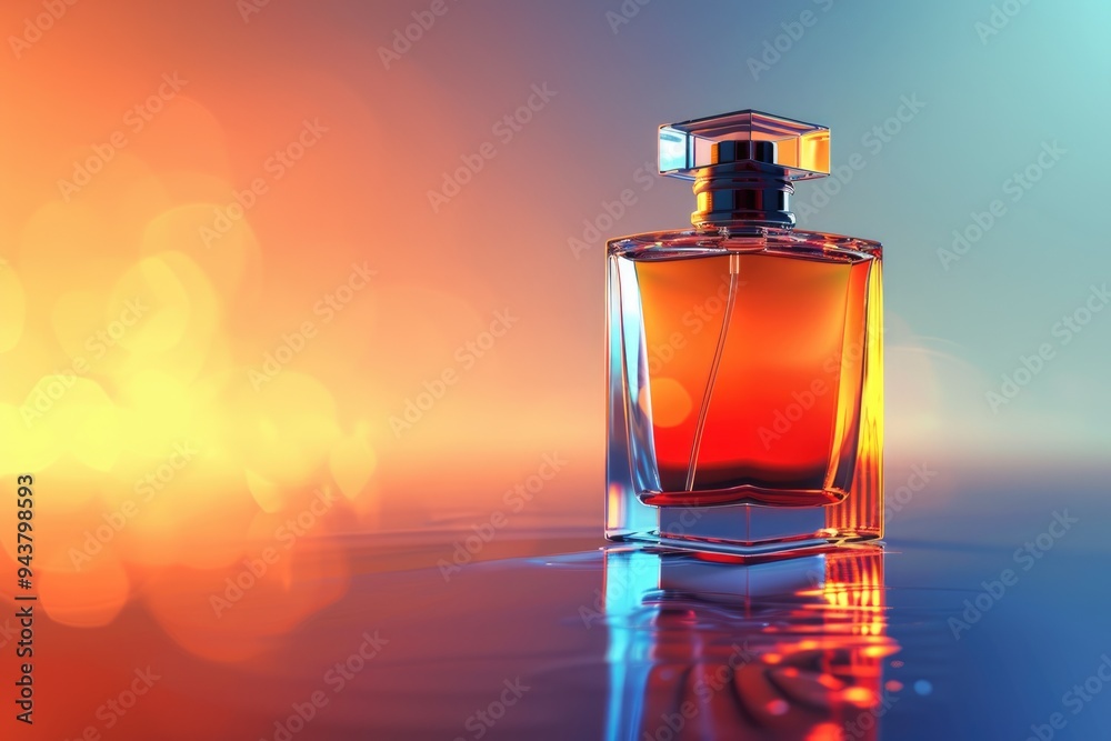 Luxury mens perfume bottle on color background with space. Luxury mens perfume bottle on color background with space.