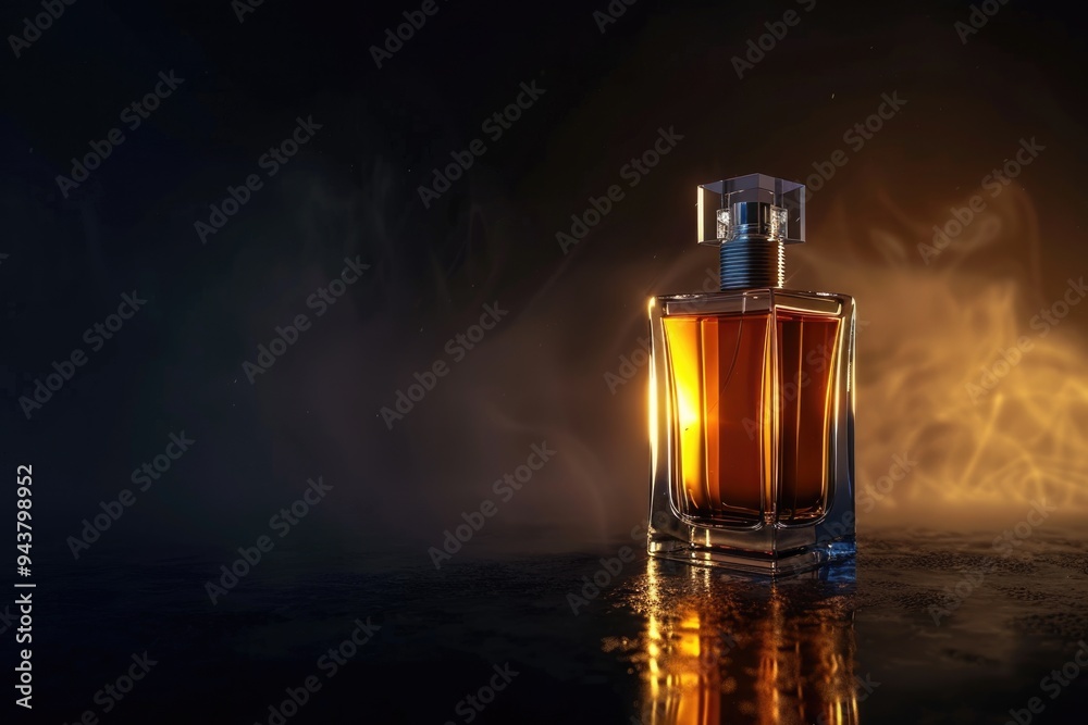Luxury mens perfume bottle on dark background with space. Luxury mens perfume bottle on dark background with space.