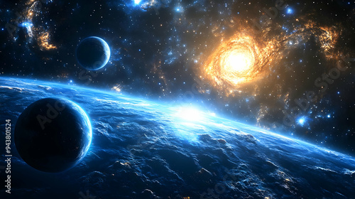 A view of a planet from spa...