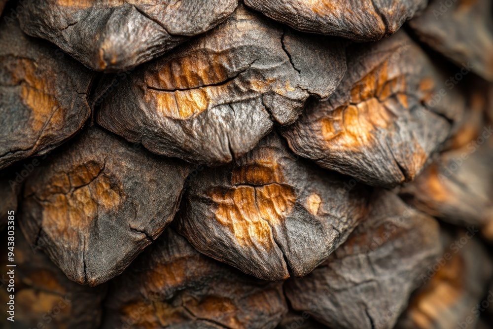 Close-up of a Dried Pine Cone's Texture Close-up of a Dried Pine Cone's Texture