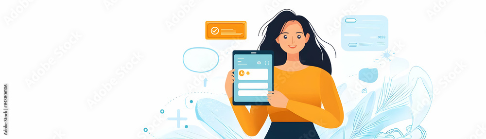 Woman Receiving Payment Notification concept as A woman receiving a payment notification on her smartphone from a mobile banking app with a plain background providing ample space for text or graphics. Woman Receiving Payment Notification concept as A woman receiving a payment notification on her smartphone from a mobile banking app with a plain background providing ample space for text or graphics.