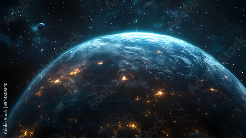 A view of Earth from space,...