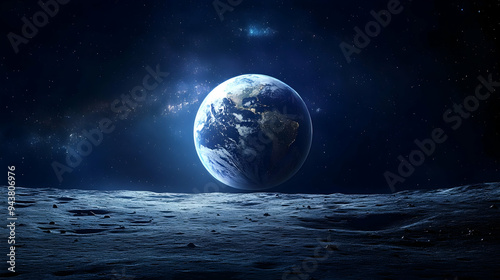 A view of Earth from the mo...