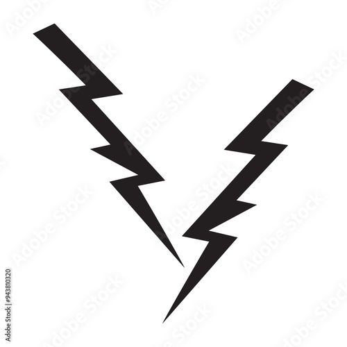 Flash lightning bolt icon. Electric power symbol. Power energy sign, vector illustration, Easily editable