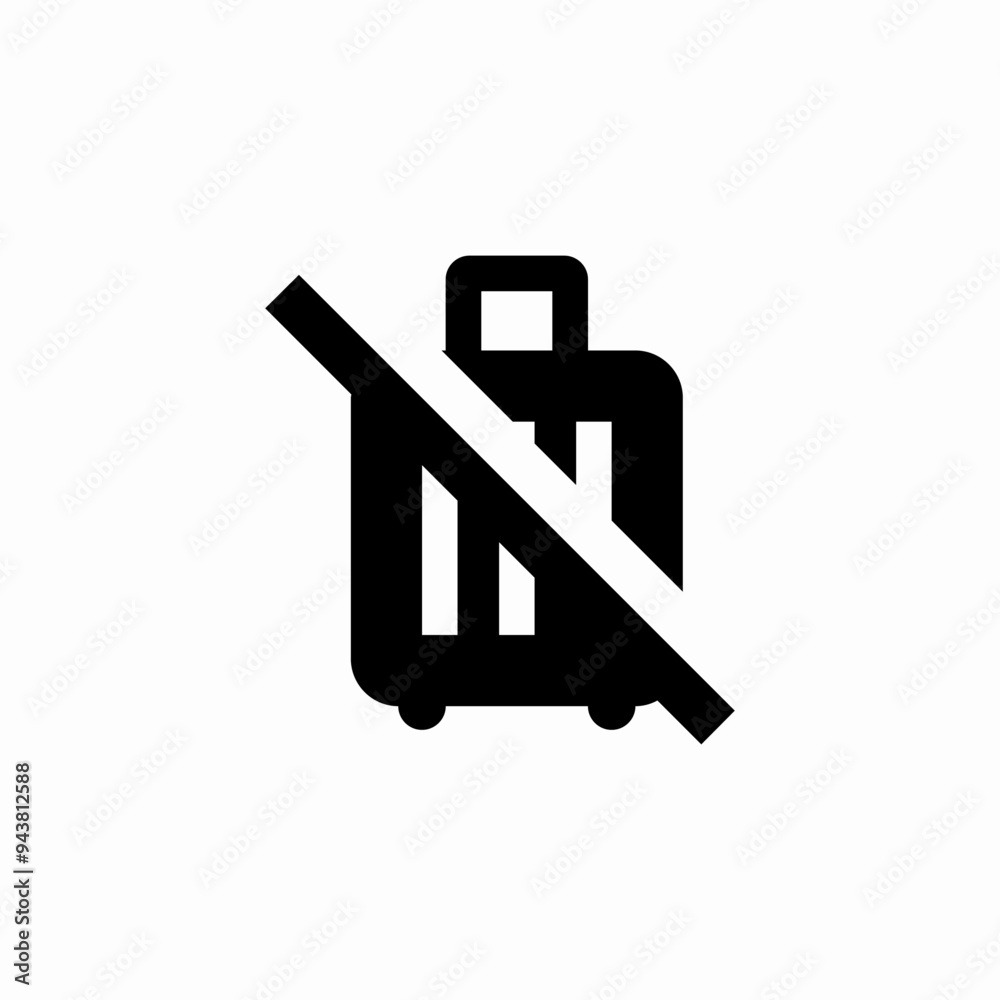 no bag luggage prohibited icon no bag luggage prohibited icon