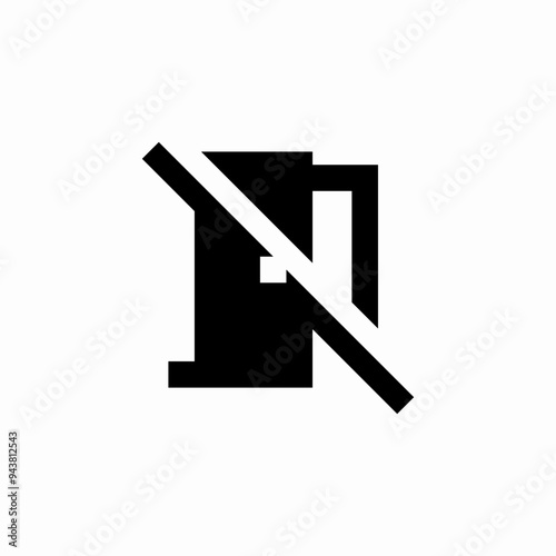 no open door prohibited icon