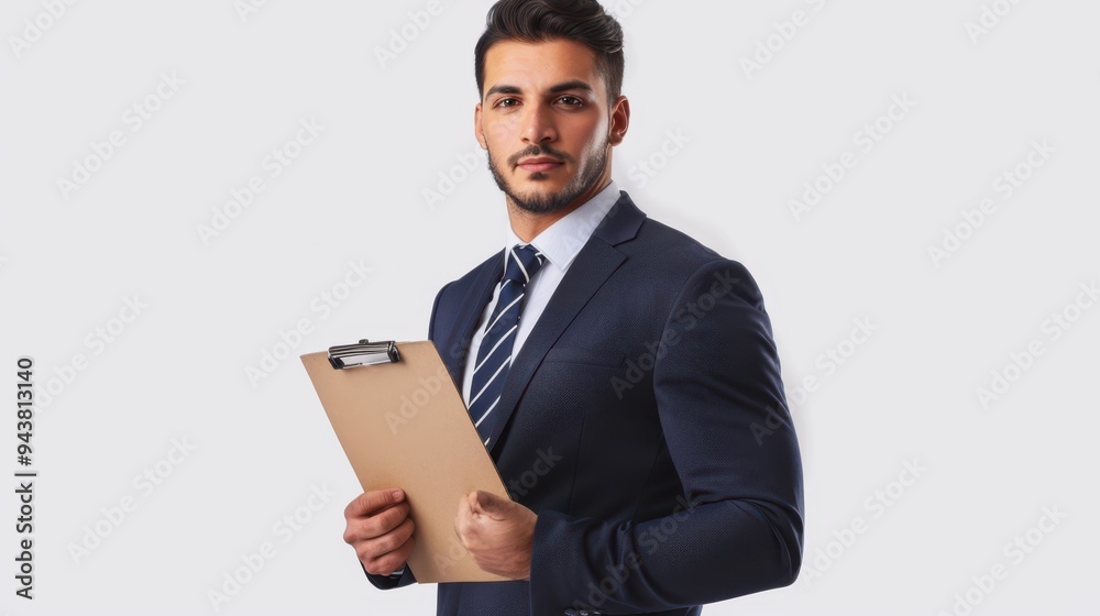 The businessman with clipboard