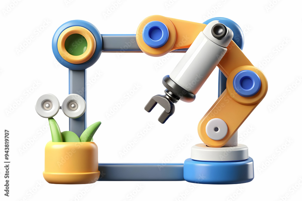 Flat Robotic arm border with futuristic tools framing copy space concept as A border frame featuring stylized robotic arms holding futuristic tools framing a central copy space. The design emphasizes Flat Robotic arm border with futuristic tools framing copy space concept as A border frame featuring stylized robotic arms holding futuristic tools framing a central copy space. The design emphasizes