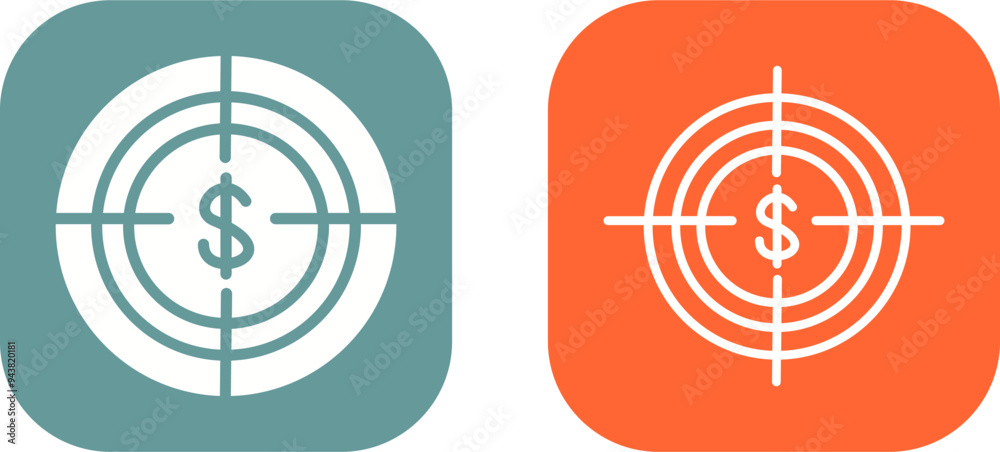 Economic Target Vector Icon