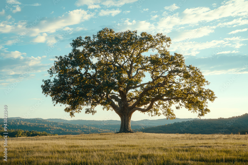A solitary oak stands proud against the sky, a testament to nature's beauty and resilience in a tranquil, expansive landscape. A solitary oak stands proud against the sky, a testament to nature's beauty and resilience in a tranquil, expansive landscape.
