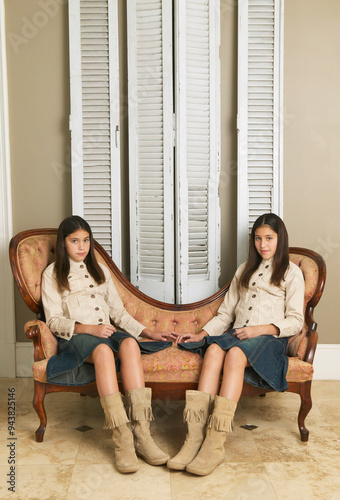 Portrait of Twin Sisters