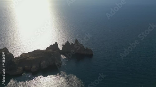 Ses Torretes, islotes en la isla de Ibiza. photo