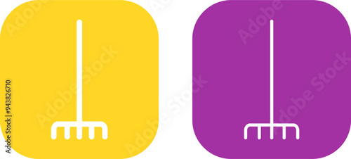 Fork picking leaves Vector Icon