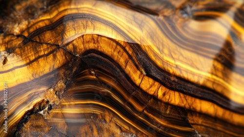Polished tiger's eye close-...