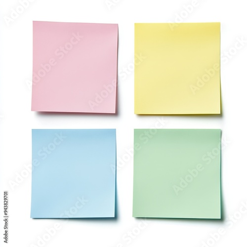 A collection of sticky notes in different colors.